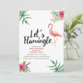 Let's Flamingle Baby Shower Invitation (Standing Front)