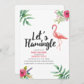 Let's Flamingle Baby Shower Invitation (Front/Back)