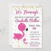 Let's Flamingle Baby Shower Invite (Front)