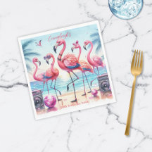Let's Flamingle Beach Party Birthday Paper