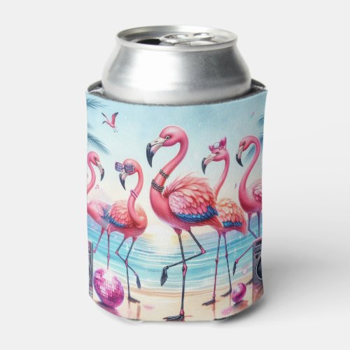 Lets Flamingle Beach Party Can Cooler