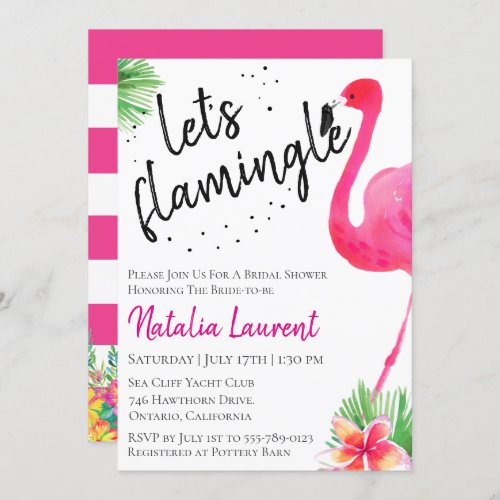Lets Flamingle Bridal Shower Invitation