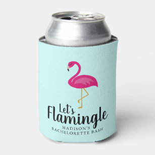 Let's Flamingle Flamingo Bachelorette Party Can Cooler