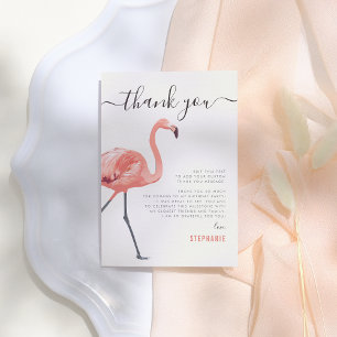Let's Flamingle   Flamingo Birthday Thank You Card