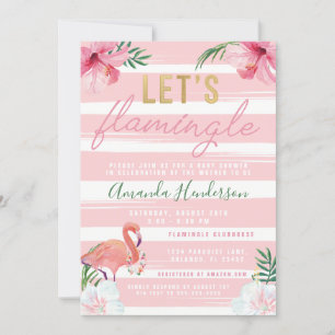Let's Flamingle Flamingo Invitation