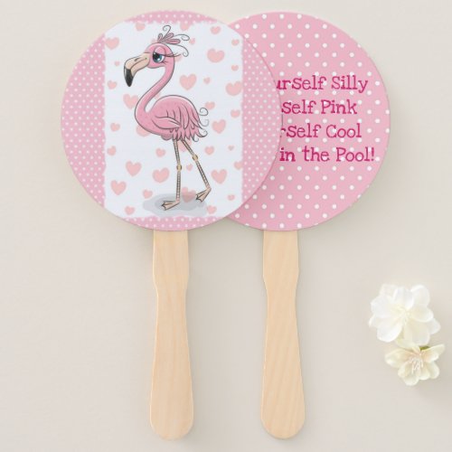 Lets Flamingle Girls Birthday Party Hand Fan