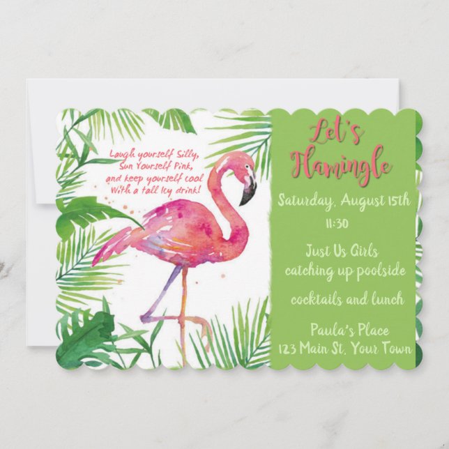 Let's Flamingle - Just Us Girls Announcement (Front)