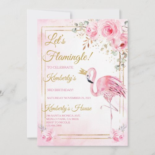 Let's Flamingle  Modern Flamingo Birthday Party