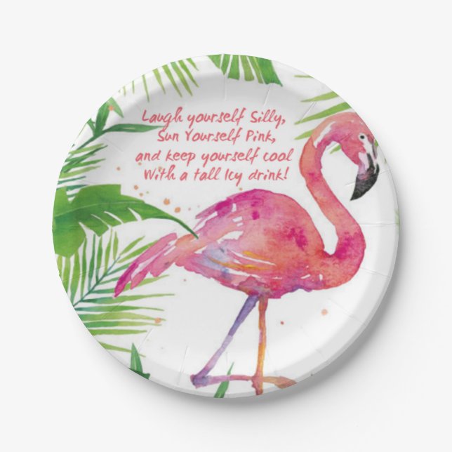 Let's Flamingle Paper Plates (Front)
