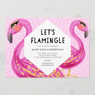 Let's Flamingle Party Invitation