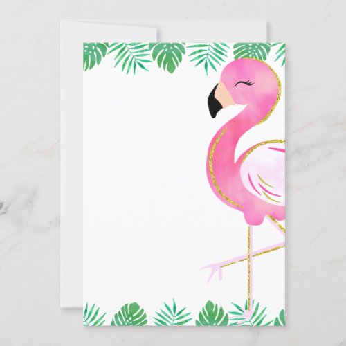 Lets Flamingle Party Invitation Flamingo Glitter Invitation