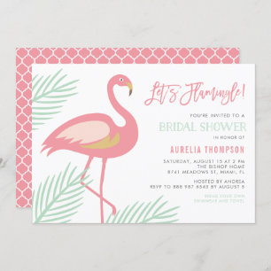 Let's Flamingle Tropical Bridal Shower Invitation