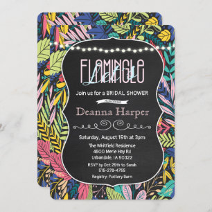 Let's Flamingle Tropical Bridal Shower Invitation