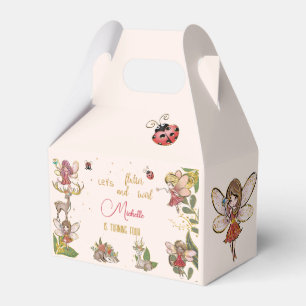 Let's flutter and twirl, fairy garden birthday favor boxes