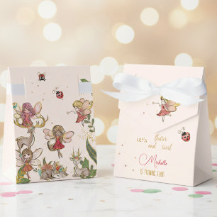 Let's flutter and twirl, fairy garden birthday favor boxes