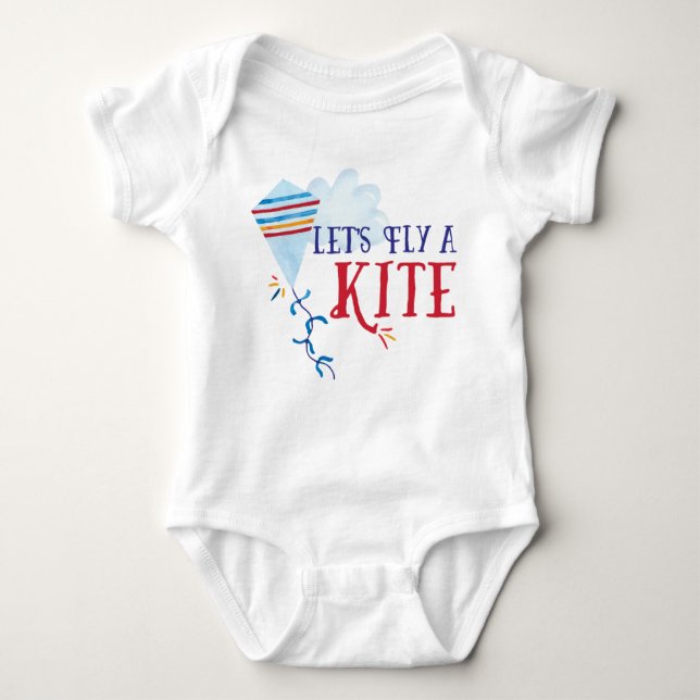 Let's Fly a Kite Kids Bodysuit (Front)