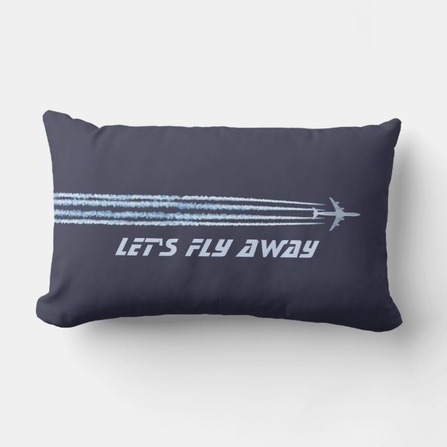 Let's Fly Away Lumbar Pillow (Front)