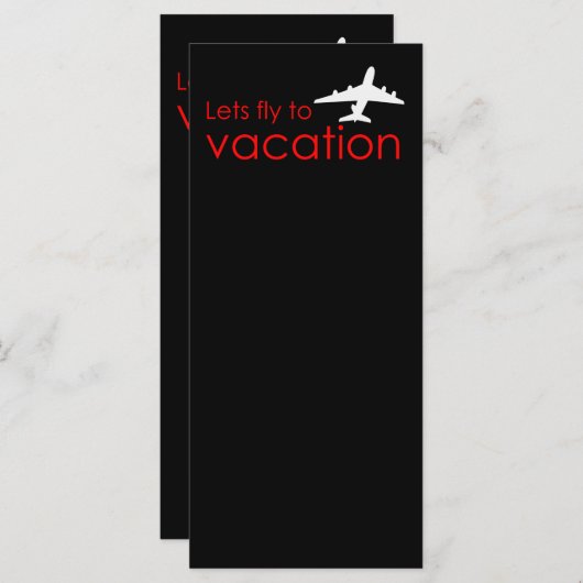 Lets fly to vacation (Front/Back)