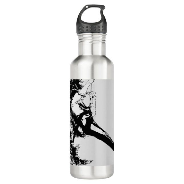 Lets Fly! - Ziplining Run Stainless Steel Water Bottle (Front)