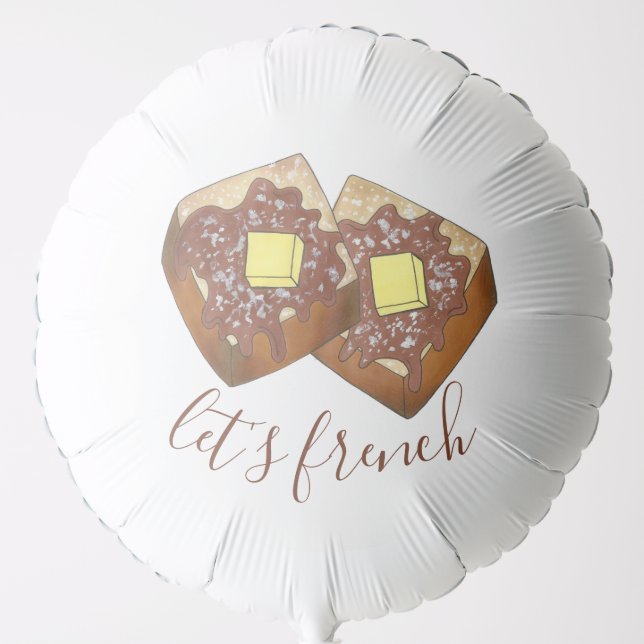 Let's French Toast Butter and Syrup Breakfast Food Balloon (Front)