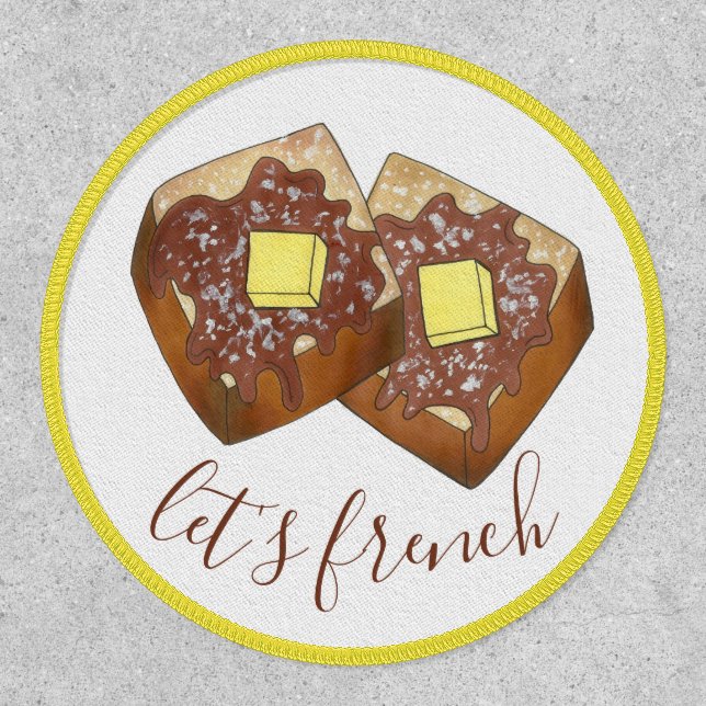 Let's French Toast Butter and Syrup Breakfast Food Patch (Front)