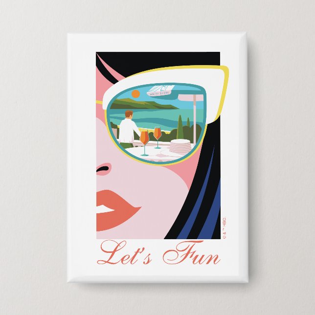 Let's Fun - The White Lotus Button (Front)