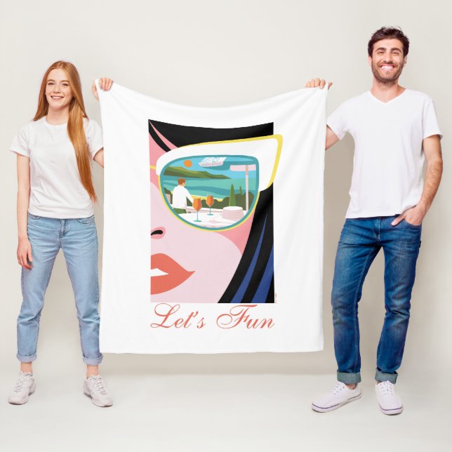 Let's Fun - The White Lotus Fleece Blanket (In Situ)