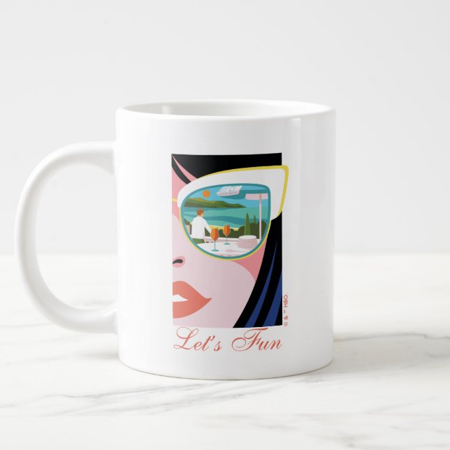 Let's Fun - The White Lotus Giant Coffee Mug (Left)