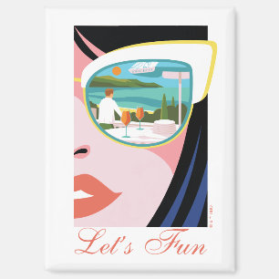 Let's Fun - The White Lotus Magnet