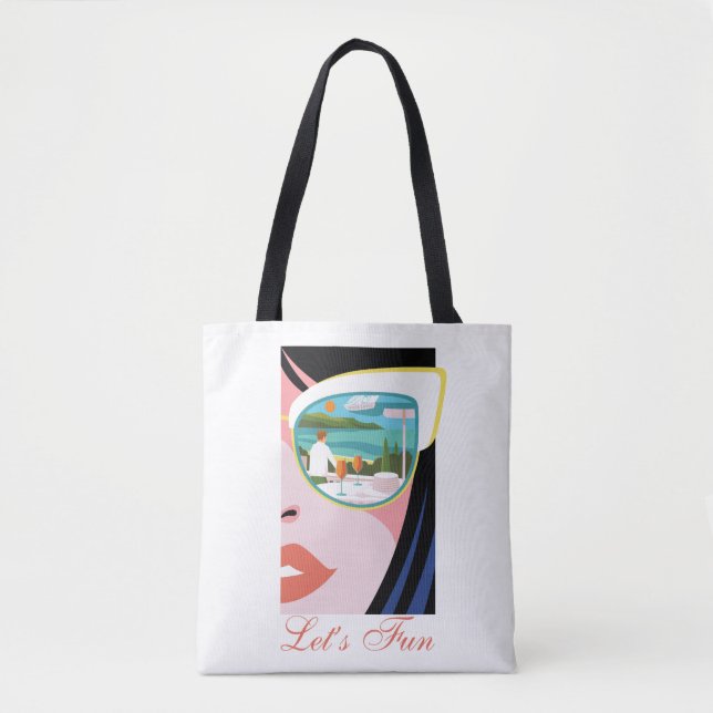 Let's Fun - The White Lotus Tote Bag (Front)