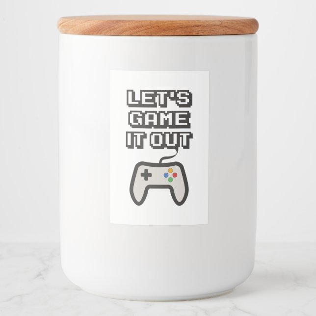 Let's game it out food label (Front)