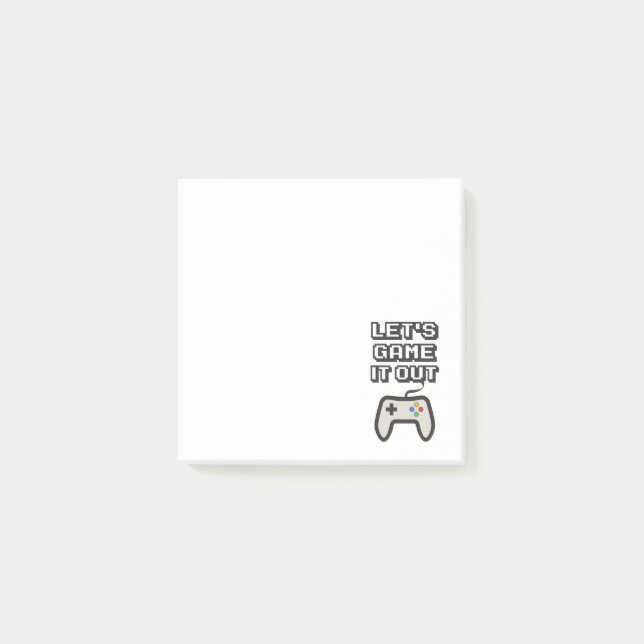 Let's game it out post-it notes (Front)