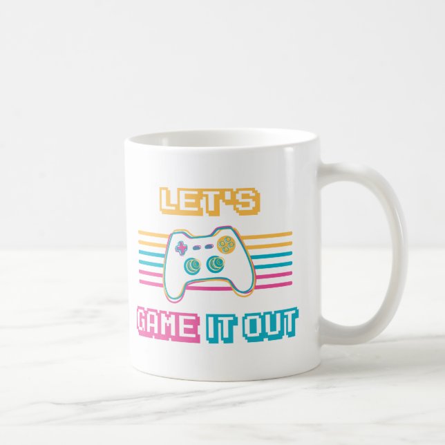 Let's game it out - Retro style Coffee Mug (Right)