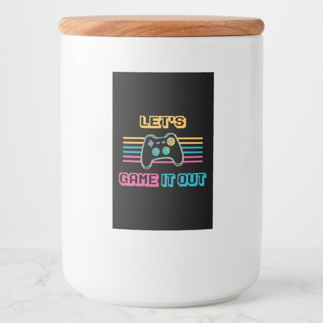 Let's game it out - Retro style Food Label (Front)