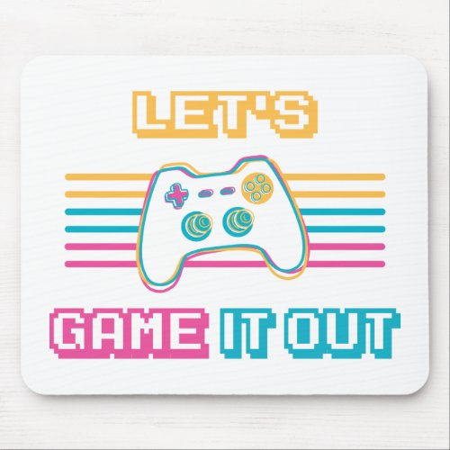 Lets game it out _ Retro style Mouse Pad