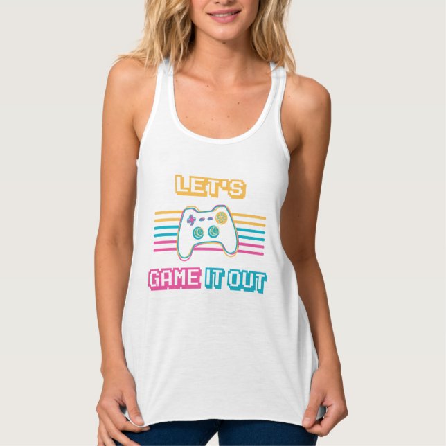 Let's game it out - Retro style Tank Top (Front)