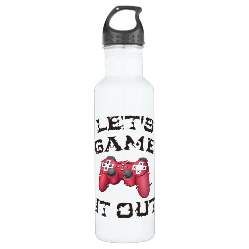 Lets game it out stainless steel water bottle
