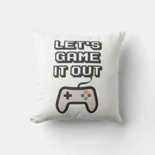 Let's game it out throw pillow