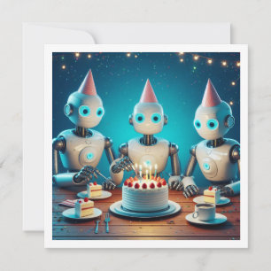 Let's gear up for robot birthday, science birthday invitation