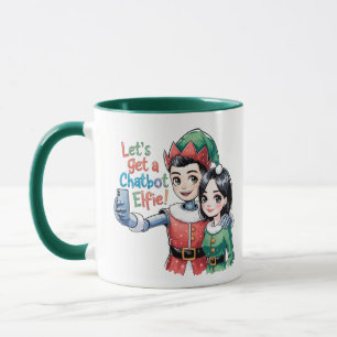 🤖Let's Get a Chatbot Elfie Funny Christmas Memes Mug