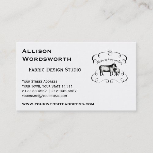 Lets Get Back to Our Sheep _ Funny Vintage Farm Business Card