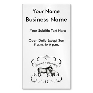 Let's Get Back to Our Sheep - Funny Vintage Farm Business Card Magnet