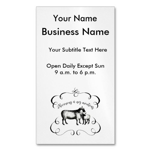 Lets Get Back to Our Sheep _ Funny Vintage Farm Business Card Magnet