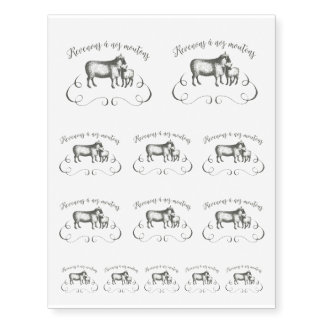 Let's Get Back to Our Sheep - Funny Vintage Farm Temporary Tattoos
