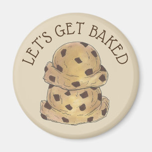 Let's Get Baked Chocolate Chip Cookie Dough Foodie Magnet