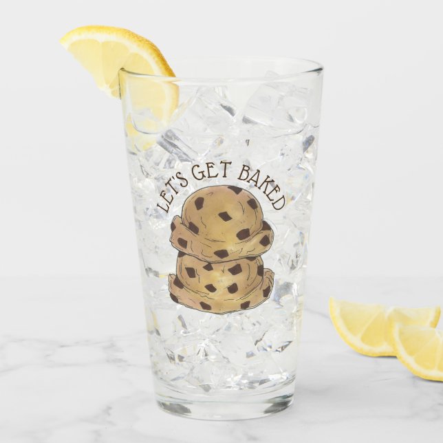 Let's Get Baked Chocolate Chip Cookie Dough Scoop Glass (Front Ice)