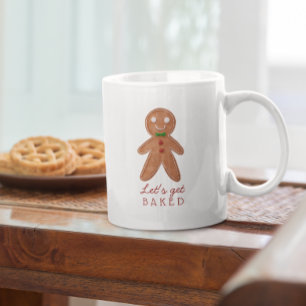 Lets Get Baked Gingerbread Cookie Christmas Giant Coffee Mug