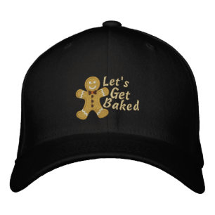 Let's get Baked Gingerbread Man Embroidered Baseball Cap