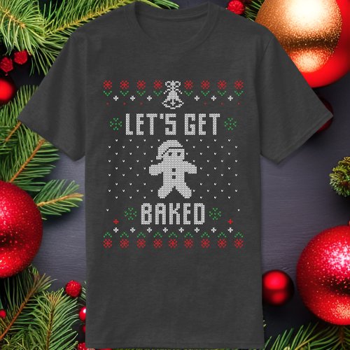 Lets Get Baked Ugly Christmas Sweater Funny