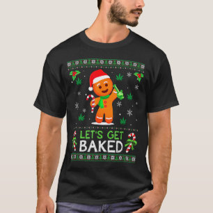 Lets Get Baked Ugly Sweater Weed Christmas Xmas